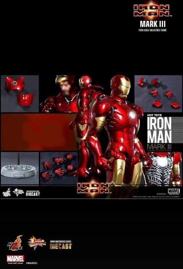 Alt view image 2 of 5 - Figure Hot Toys MMS256D07 - Marvel Comics - Iron Man - Iron Man Mark 3 Standard Version