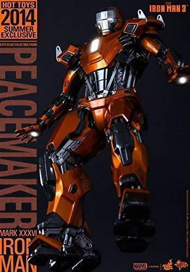 Alt view image 8 of 8 - hot toys movie master pieceiron man 3: mark 36xxxvi peacemaker