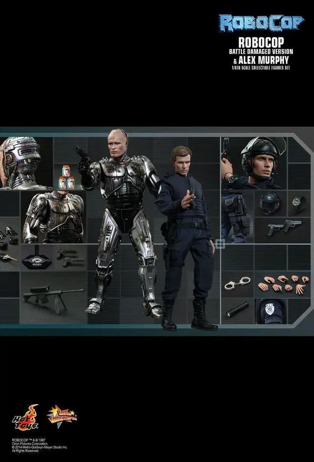 Alt view image 2 of 5 - Figure Hot Toys MMS266 - Robocop - Robocop Battle Damaged Version & Alex Murphy