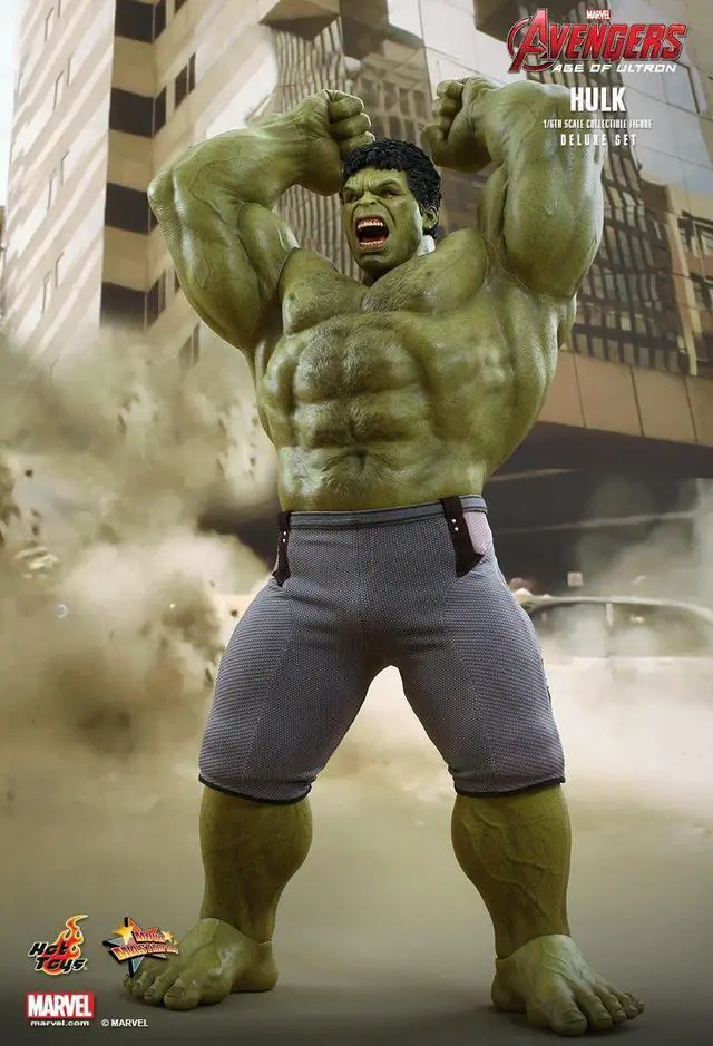 Alt view image 8 of 10 - Marvel Avengers Age of Ultron 16 Collectible Figure Hulk Deluxe Set by Hot Toys