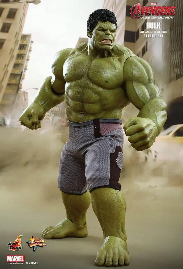 Alt view image 9 of 10 - Marvel Avengers Age of Ultron 16 Collectible Figure Hulk Deluxe Set by Hot Toys