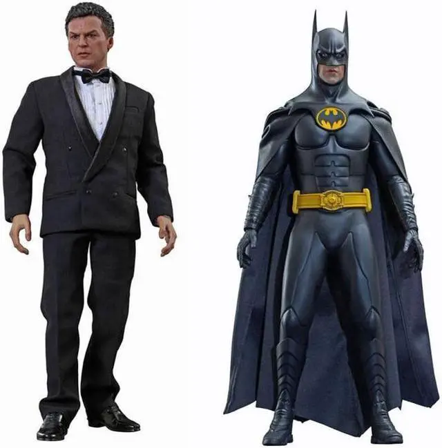 Alt view image 4 of 8 - Movie masterpiece Batman returns Batman and Bruce Wayne (2 pieces) 1 / 6 scale plastic pre-painted PVC figure