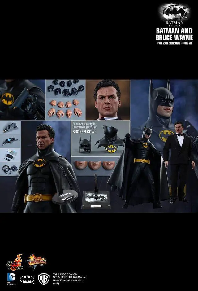 Alt view image 5 of 8 - Movie masterpiece Batman returns Batman and Bruce Wayne (2 pieces) 1 / 6 scale plastic pre-painted PVC figure