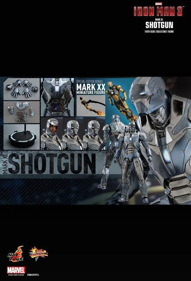 Alt view image 2 of 5 - Figure Hot Toys MMS309 - Marvel Comics - Iron Man 3 - Iron Man Shotgun Mark 40 Deluxe Version
