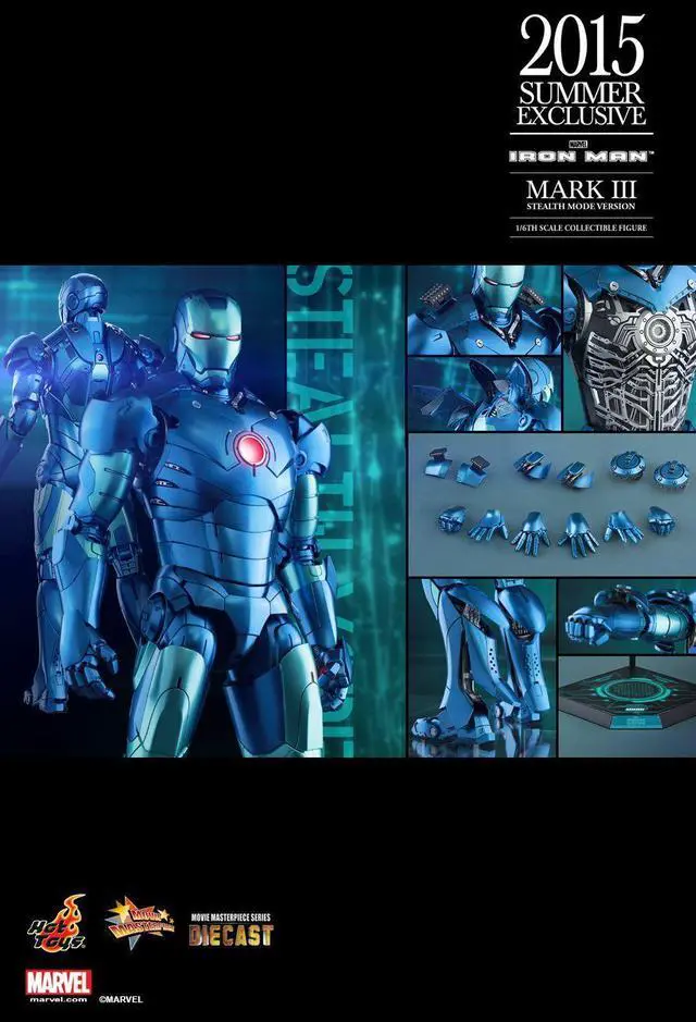 Alt view image 2 of 5 - Figure Hot Toys MMS314D12 - Marvel Comics - Iron Man - Iron Man Mark 3 Stealth Mode Version