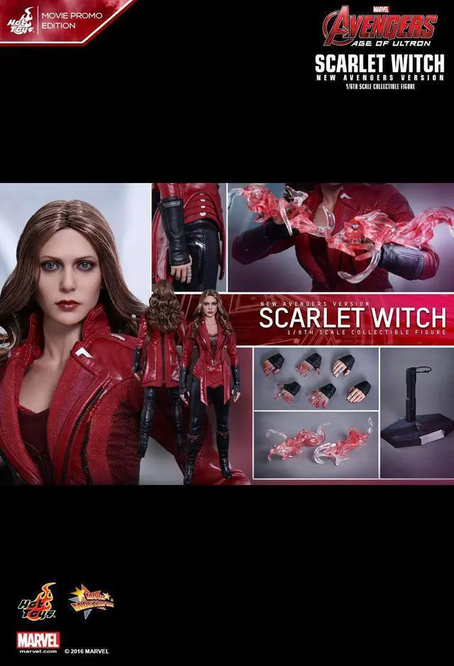 Alt view image 11 of 14 - HOT TOYS 1/6 MARVEL AVENGERS MMS357 SCARLET WITCH MOVIE PROMO EDITION FIGURE