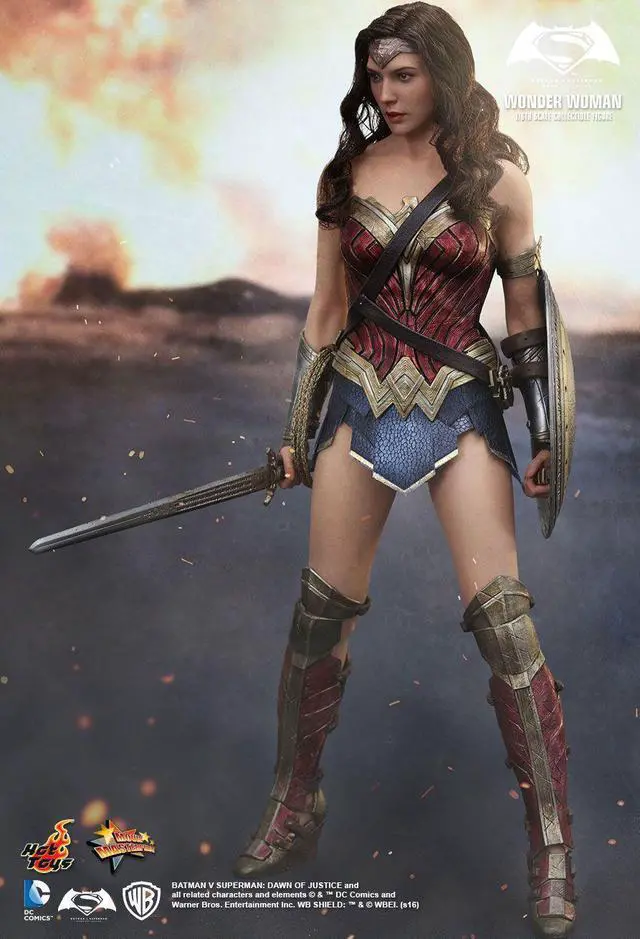 Alt view image 4 of 6 - movie masterpiece batman vs superman justice wonder woman 1/6 scale action figure by hot toys