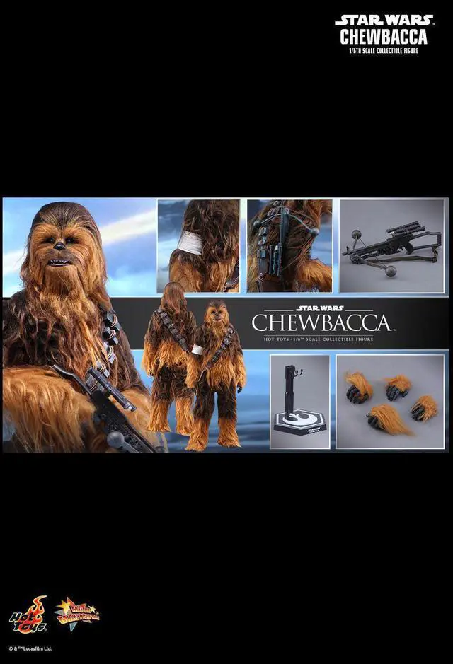 Alt view image 3 of 6 - hot toys movie masterpiece star wars force awakens chewbacca 1/6 scale action figure
