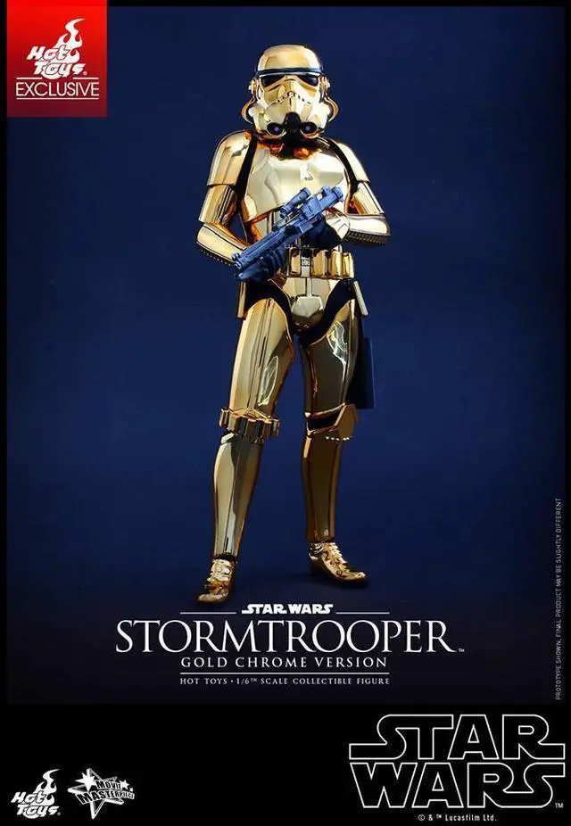 Alt view image 3 of 5 - Figure Hot Toys MMS364 - Star Wars - Stormtrooper Gold Chrome Version