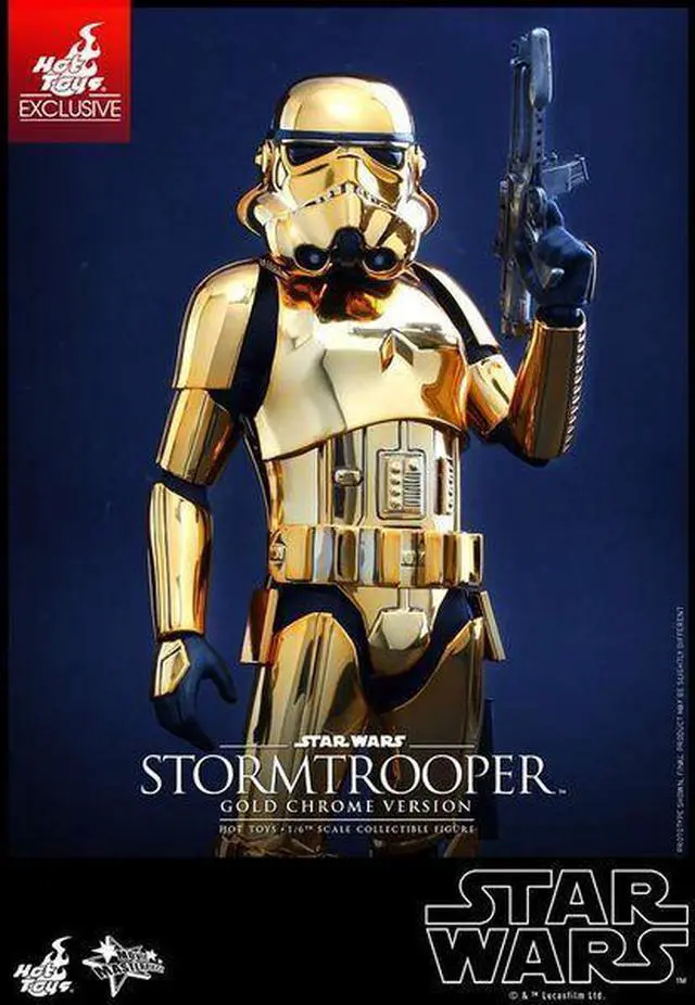 Alt view image 4 of 5 - Figure Hot Toys MMS364 - Star Wars - Stormtrooper Gold Chrome Version