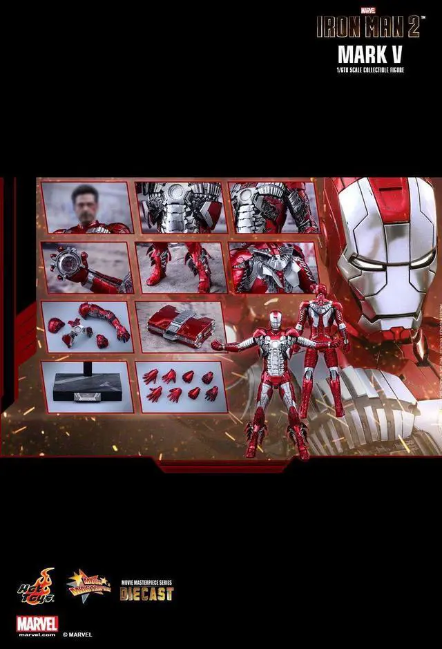 Alt view image 2 of 5 - Figure Hot Toys MMS400D18 - Marvel Comics - Iron Man 2 - Iron Man Mark V