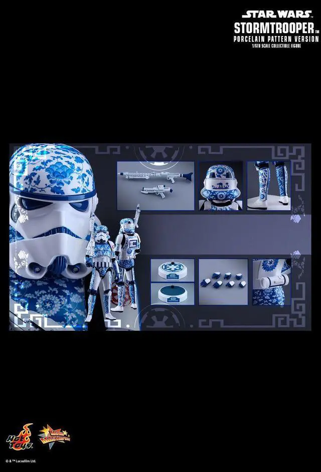 Alt view image 2 of 5 - Figure Hot Toys MMS401 - Star Wars - Stormtrooper Porcelain Pattern Version