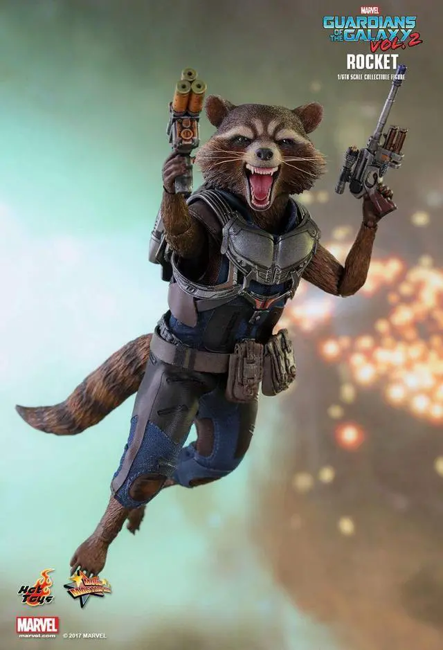 Alt view image 3 of 5 - Figure Hot Toys MMS410 - Marvel Comics - Guardians Of The Galaxy Vol. 2 - Rocket Standard Version