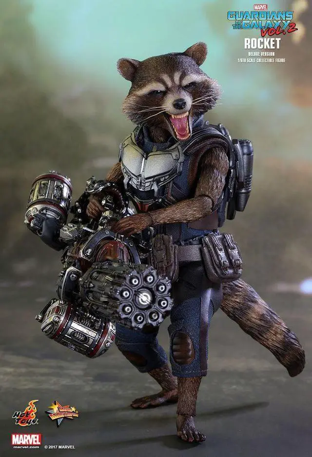 Alt view image 3 of 5 - Figure Hot Toys MMS411 - Marvel Comics - Guardians Of The Galaxy Vol. 2 - Rocket Deluxe Version