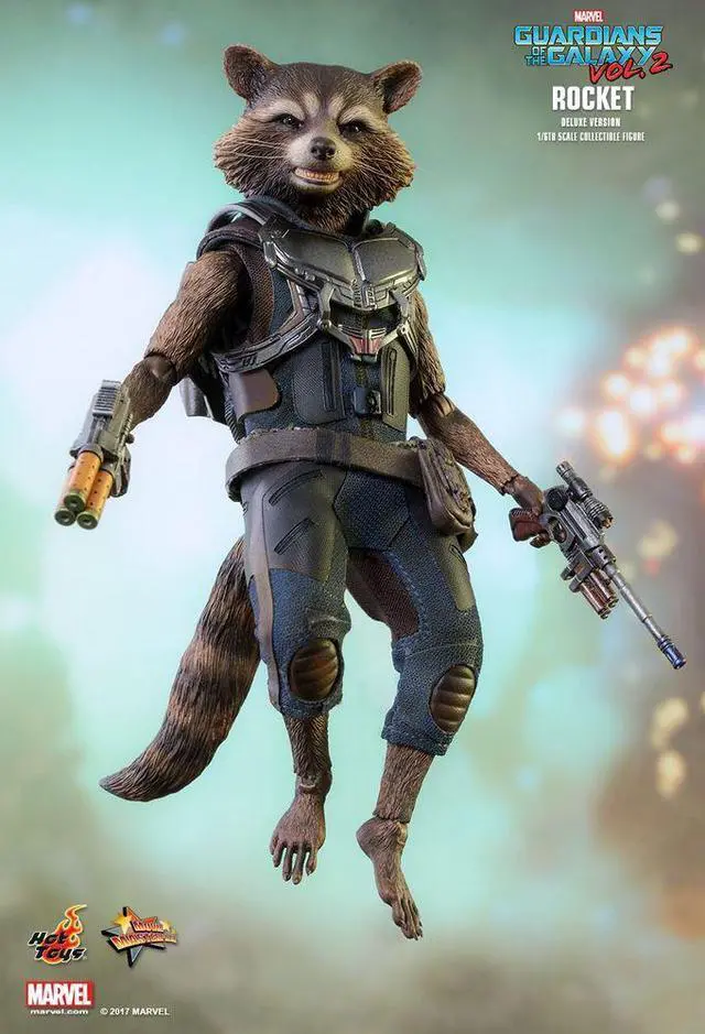 Alt view image 4 of 5 - Figure Hot Toys MMS411 - Marvel Comics - Guardians Of The Galaxy Vol. 2 - Rocket Deluxe Version