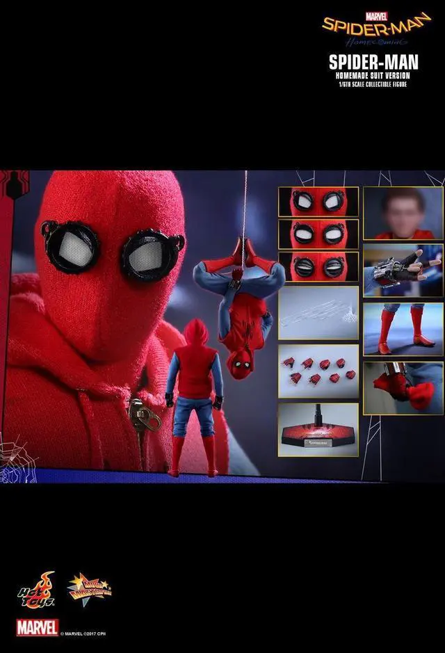 Alt view image 2 of 5 - Figure Hot Toys MMS414 - Marvel Comics - Spider-Man : Homecoming - Spider-Man Homemade Suit Version