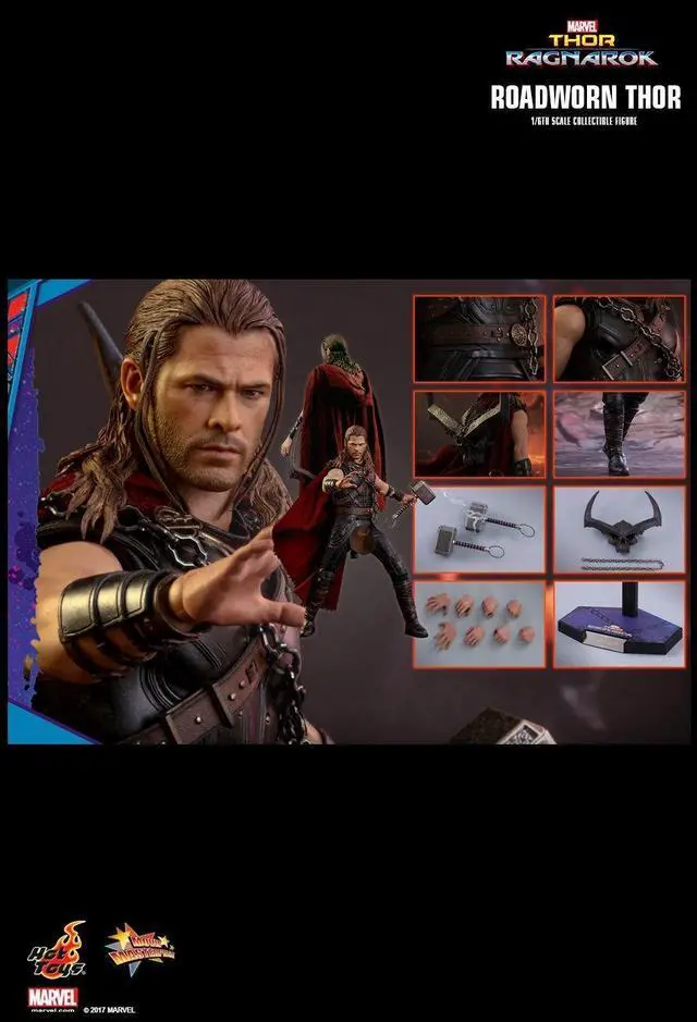 Alt view image 2 of 5 - Figure Hot Toys MMS416 - Marvel Comics - Thor 3 : Ragnarok - Roadworn Thor