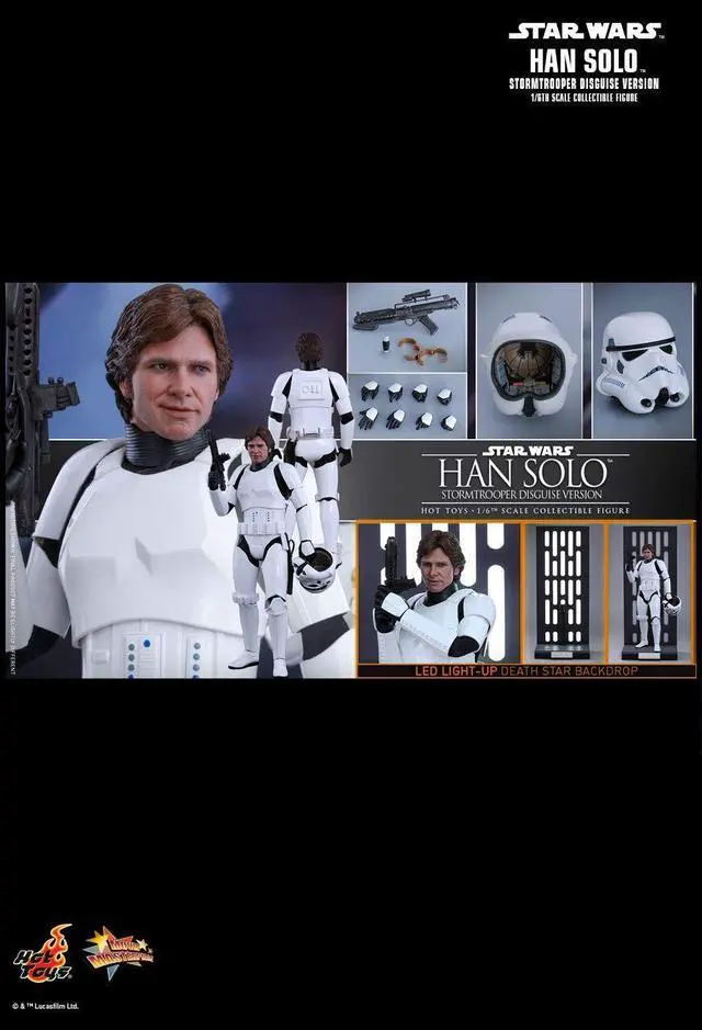 Alt view image 2 of 5 - Figure Hot Toys MMS418 - Star Wars IV : A New Hope - Han Solo Stormtrooper Disguise