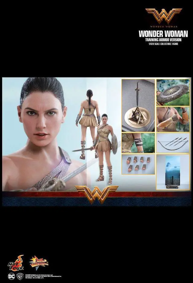 Alt view image 3 of 6 - hot toys dc comics wonder woman training armor version 1/6 scale figure