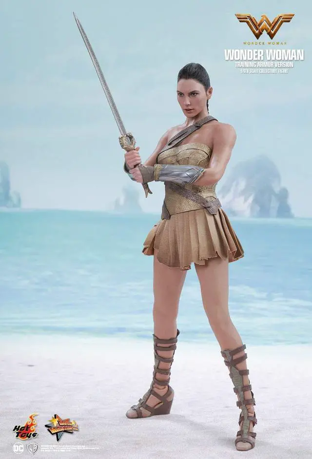 Alt view image 4 of 6 - hot toys dc comics wonder woman training armor version 1/6 scale figure