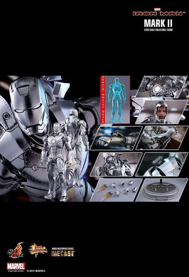 Alt view image 2 of 5 - Figure Hot Toys MMS431D20 - Marvel Comics - Iron Man - Iron Man Mark 2 Deluxe Version