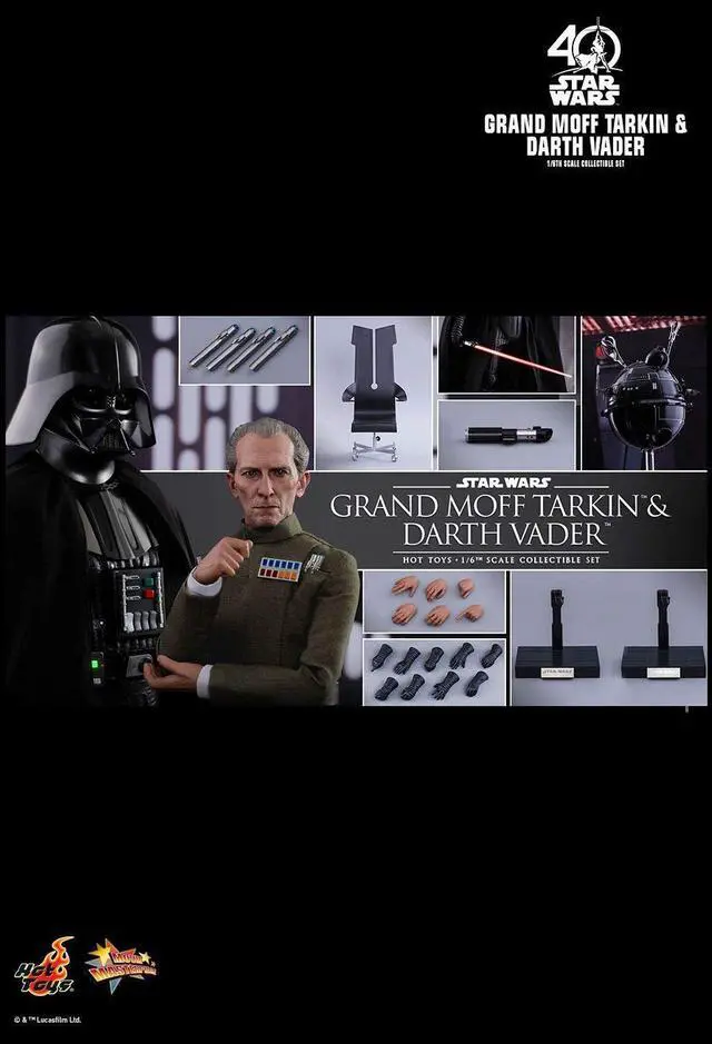Alt view image 2 of 5 - Figure Hot Toys MMS434 - Star Wars 4 : A New Hope - Grand Moff Tarkin & Darth Vader