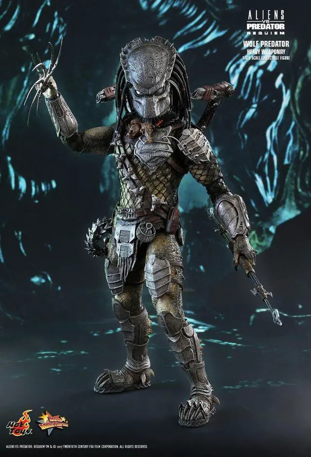 Alt view image 3 of 5 - Figure Hot Toys MMS443 - Aliens Vs. Predator : Requiem - Wolf Predator Heavy Weaponry