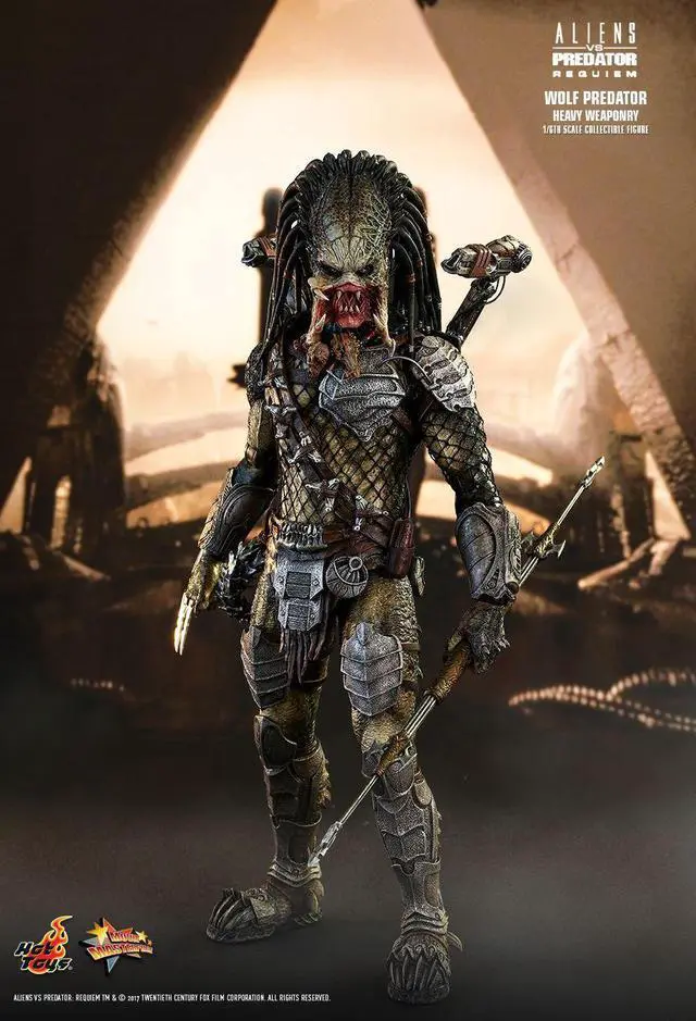 Alt view image 4 of 5 - Figure Hot Toys MMS443 - Aliens Vs. Predator : Requiem - Wolf Predator Heavy Weaponry
