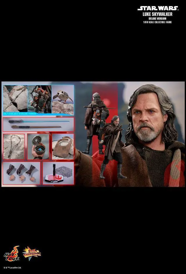 Alt view image 2 of 5 - Figure Hot Toys MMS458 - Star Wars : The Last Jedi - Luke Skywalker Deluxe Version