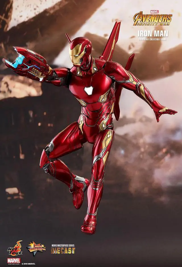 Alt view image 4 of 6 - :Avengers Infinity War Movie Masterpiece 1/6 Scale Series - Iron Man Mark L Die Cast Figure Hot Toys