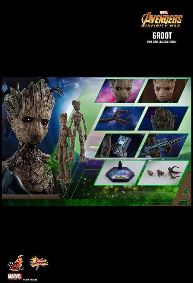 Alt view image 2 of 5 - Figure Hot Toys MMS475 - Marvel Comics - Avengers 3 : Infinity War - Groot