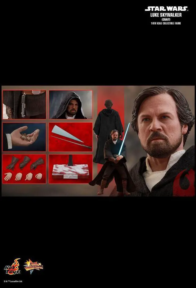 Alt view image 2 of 5 - Figure Hot Toys MMS507 - Star Wars : The Last Jedi - Luke Skywalker Crait Version