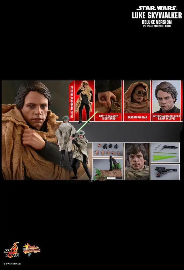 Alt view image 2 of 5 - Figure Hot Toys MMS517 - Star Wars 6 : Return Of The Jedi - Luke Skywalker  Deluxe Version