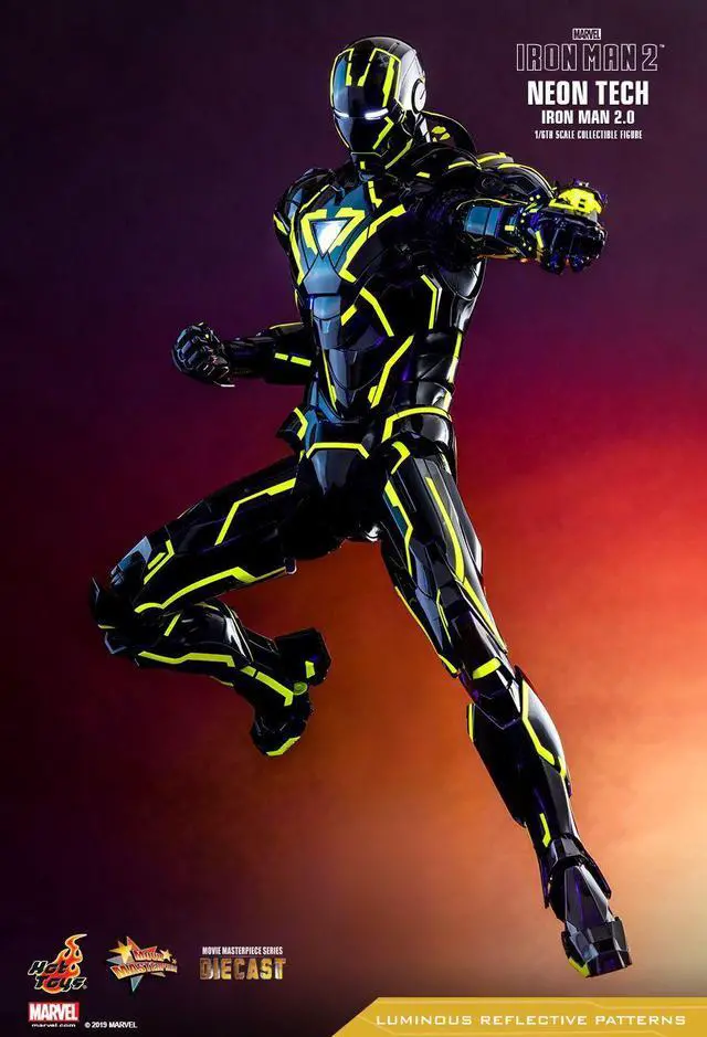 Alt view image 4 of 5 - Figure Hot Toys MMS523D29 - Marvel Comics - Iron Man 2 - Neon Tech Iron Man 2.0