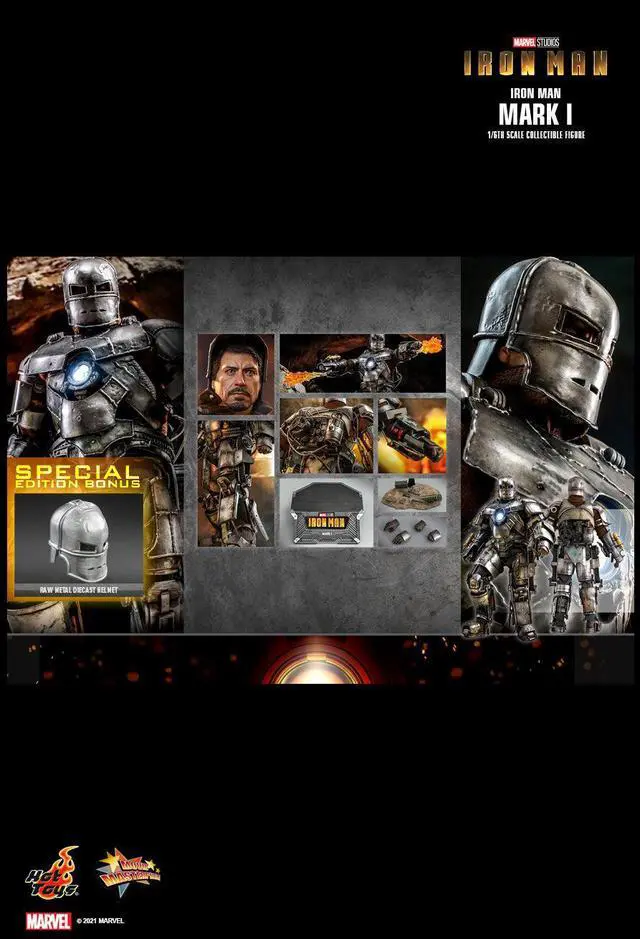 Alt view image 2 of 5 - Figure Hot Toys MMS605D - Marvel Comics - Iron Man - Iron Man Mark I Deluxe Version