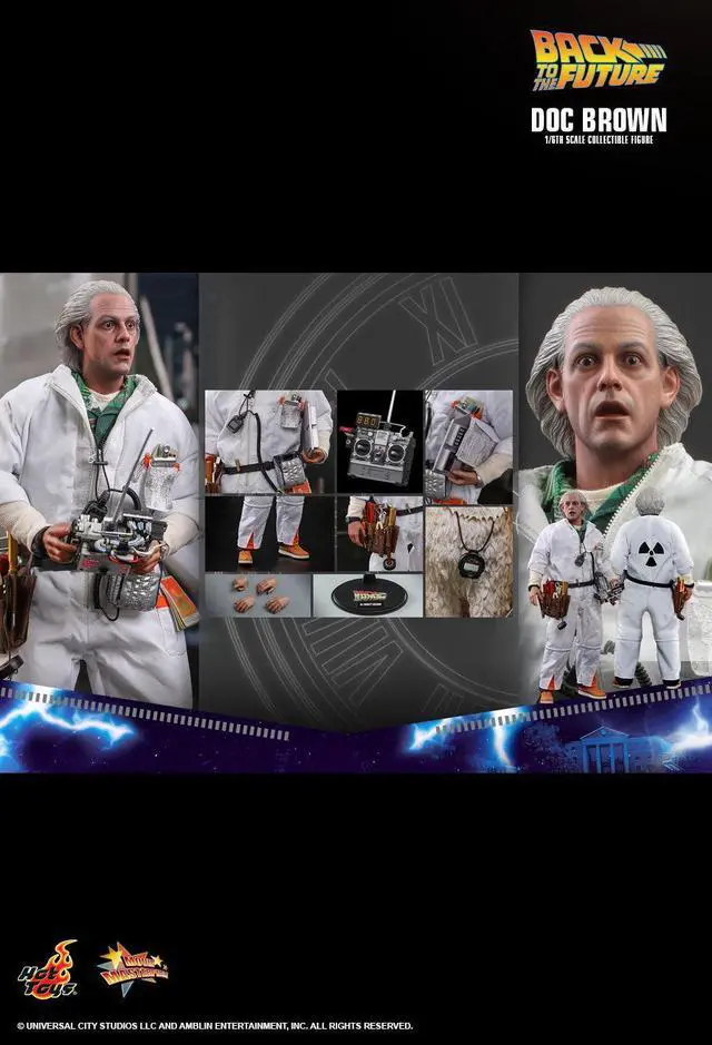Alt view image 2 of 5 - Figure Hot Toys MMS609 - Back To The Future - Doc Brown Standard Version