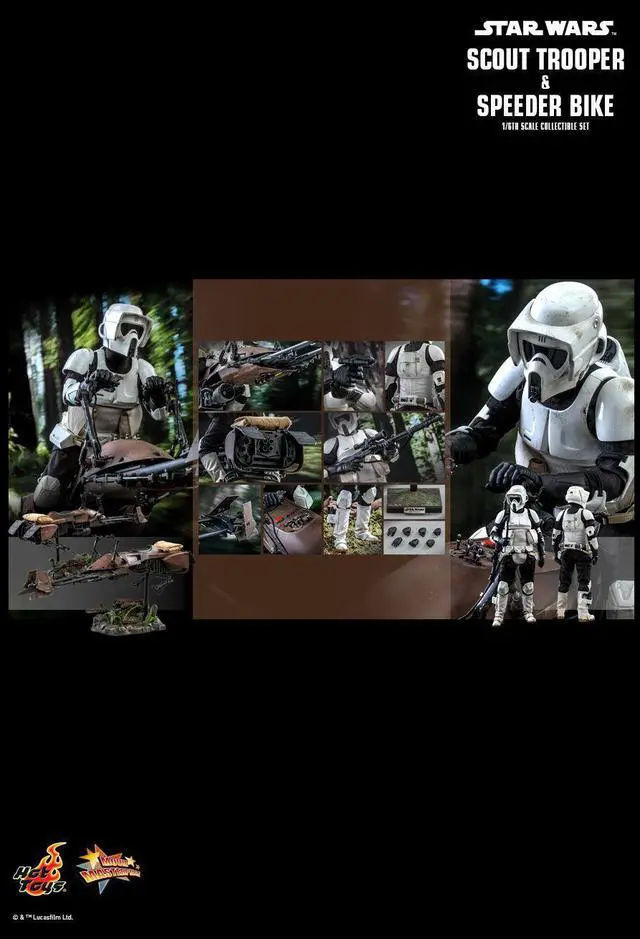 Alt view image 2 of 5 - Figure Hot Toys MMS612 - Star Wars : Return Of The Jedi - Scout Trooper & Speeder Biker