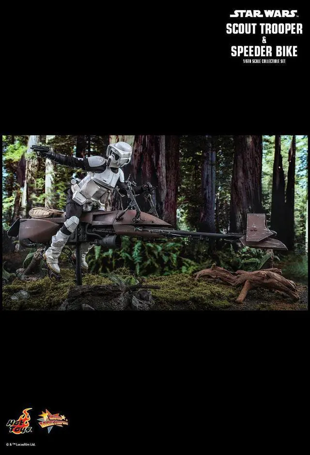 Alt view image 4 of 5 - Figure Hot Toys MMS612 - Star Wars : Return Of The Jedi - Scout Trooper & Speeder Biker