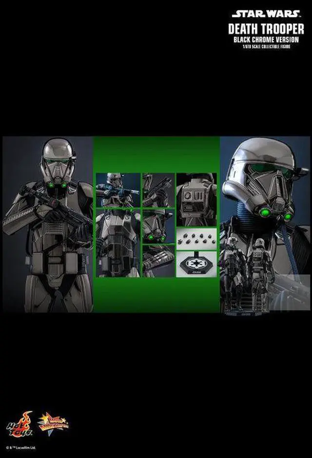 Alt view image 2 of 5 - Figure Hot Toys MMS621 - Star Wars - Death Trooper Black Chrome Version