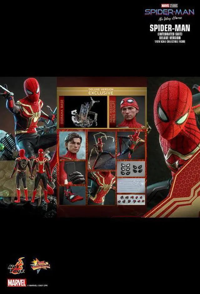 Alt view image 2 of 5 - Figure Hot Toys MMS624 - Marvel Comics - Spider Man : No Way Home - Spider Man Integrated Suit Deluxe Version