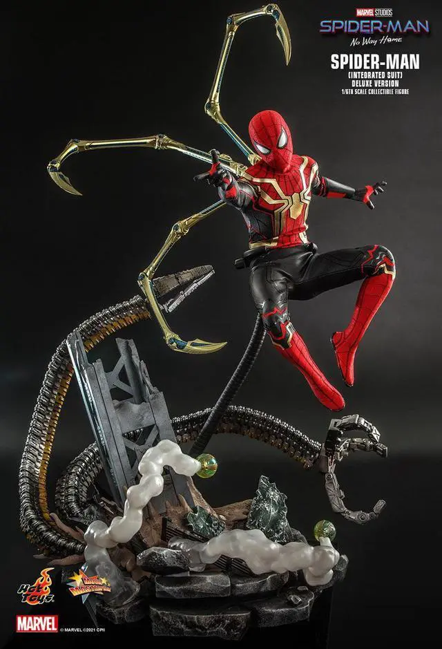 Alt view image 4 of 5 - Figure Hot Toys MMS624 - Marvel Comics - Spider Man : No Way Home - Spider Man Integrated Suit Deluxe Version