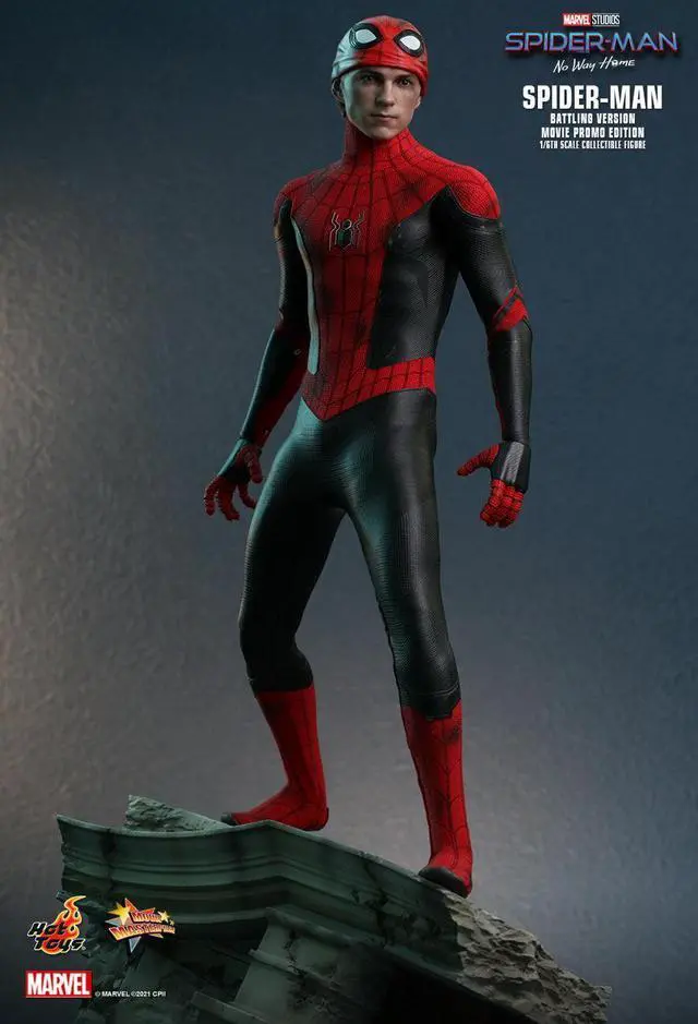 Alt view image 4 of 5 - Figure Hot Toys MMS625 - Marvel Comics - Spider Man : No Way Home - Spider Man Battling Version