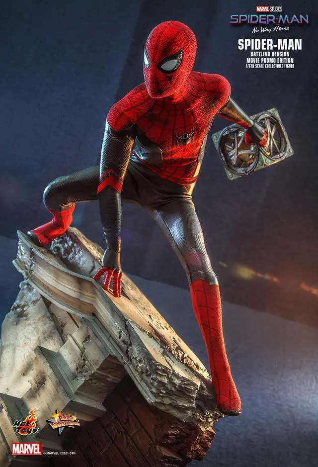 Alt view image 3 of 5 - Figure Hot Toys MMS625 - Marvel Comics - Spider Man : No Way Home - Spider Man Battling Version