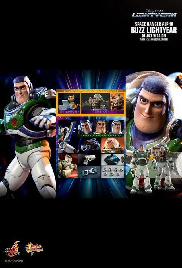 Alt view image 2 of 5 - Figure Hot Toys MMS635 - Disney Pixar - Lightyear - Space Ranger Alpha Buzz Lightyear Deluxe Version