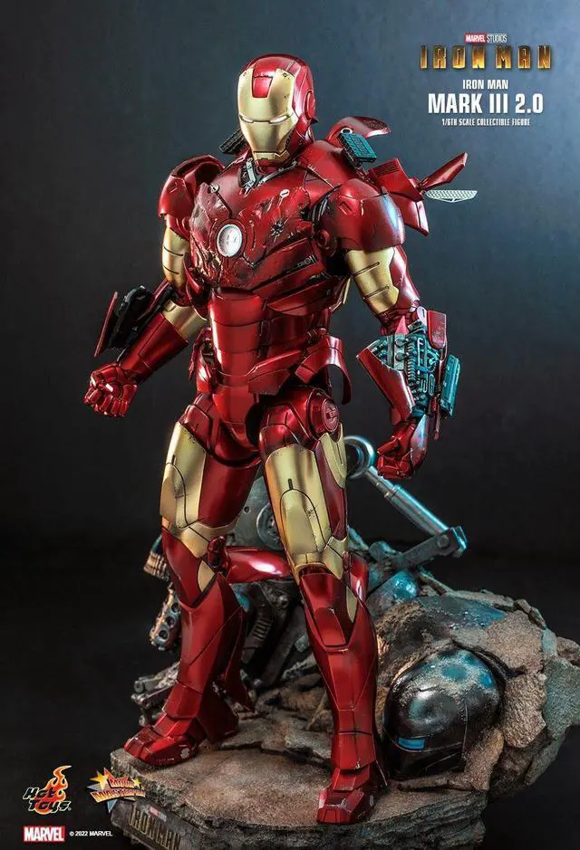 Alt view image 4 of 5 - Figure Hot Toys MMS664D48 - Marvel Comics - Iron Man - Iron Man Mark III 2.0 Standard Version