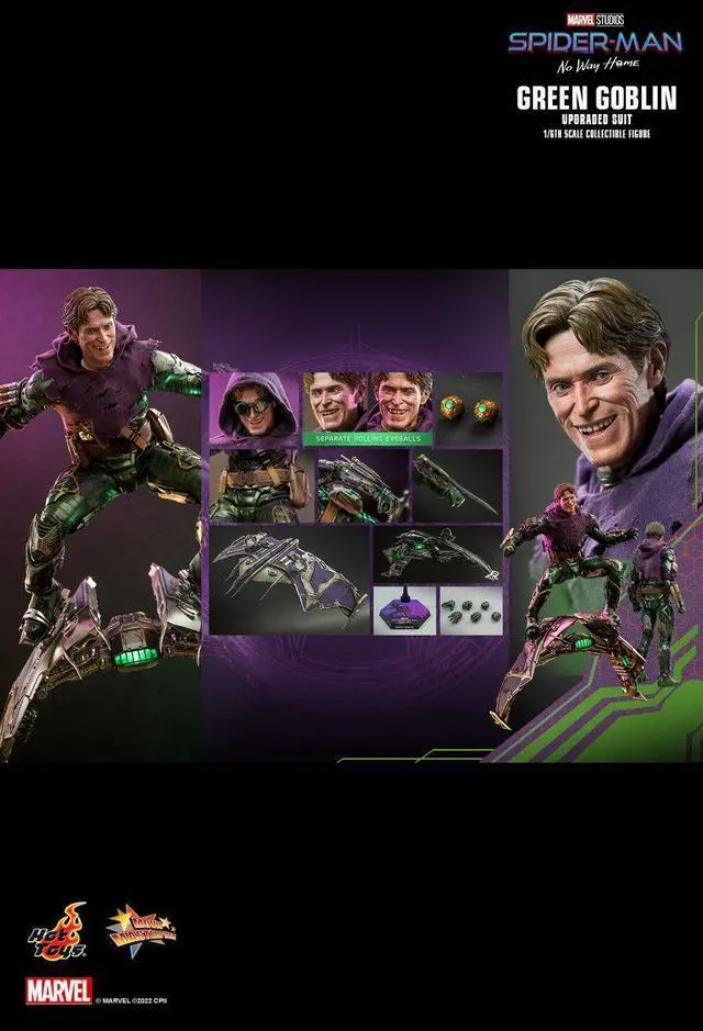 Alt view image 2 of 5 - Figure Hot Toys MMS674 - Marvel Comics - Spider Man : No Way Home - Green Goblin Upgraded Suit Version