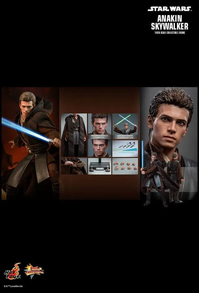 Alt view image 2 of 5 - Figure Hot Toys MMS677 - Star Wars II : Attack Of The Clones - Anakin Skywalker
