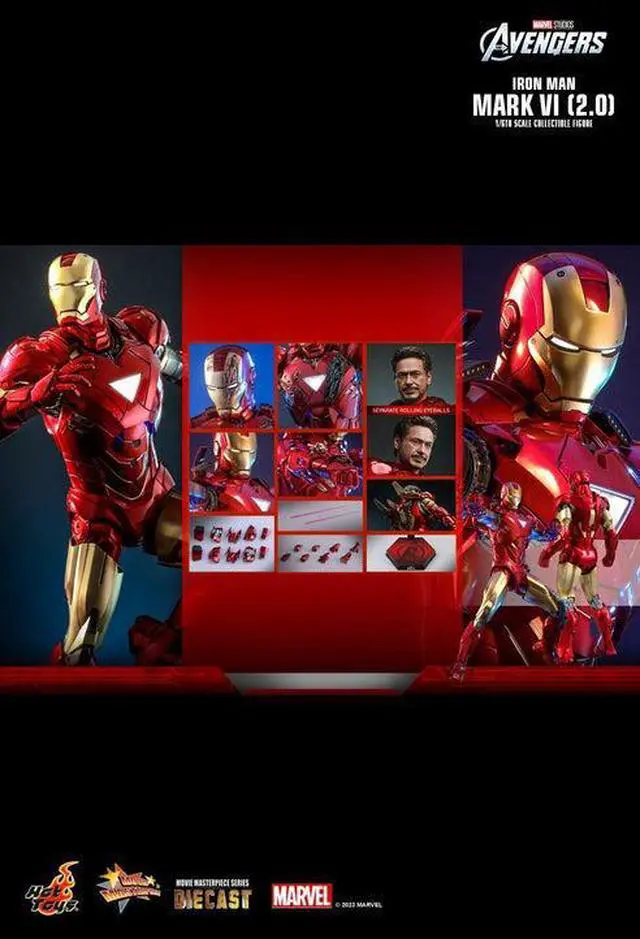 Alt view image 2 of 5 - Figure Hot Toys MMS687D52 - Marvel Comics - The Avengers - Iron Man Mark VI