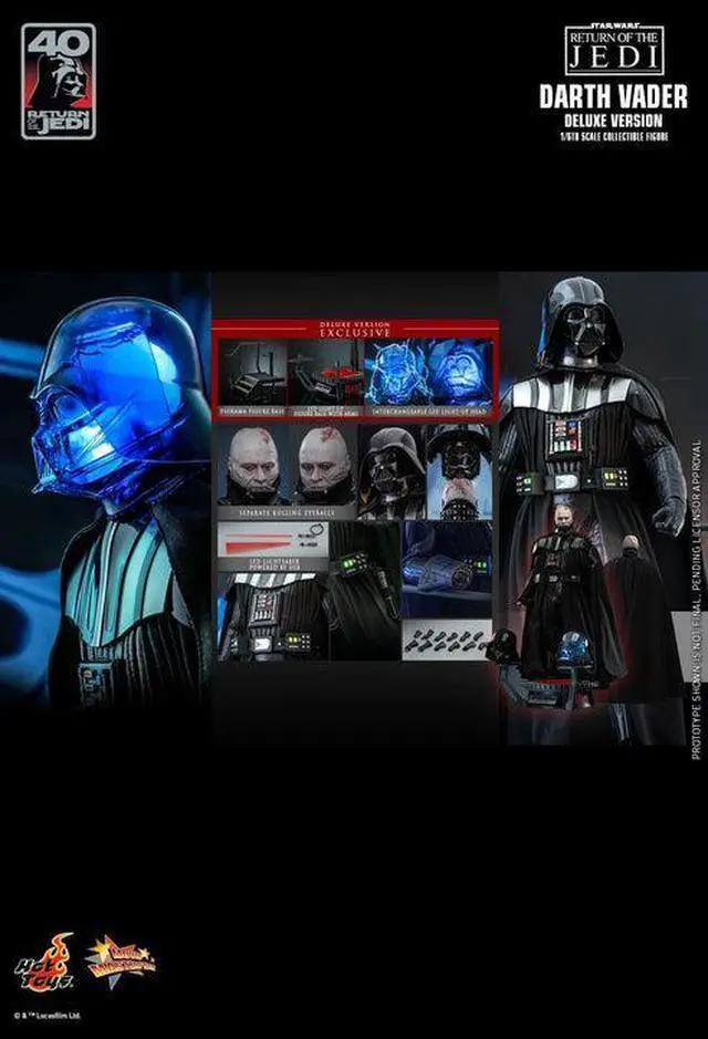 Alt view image 2 of 5 - Figure Hot Toys MMS700 - Star Wars VI : Return Of The Jedi - Darth Vader Deluxe Version