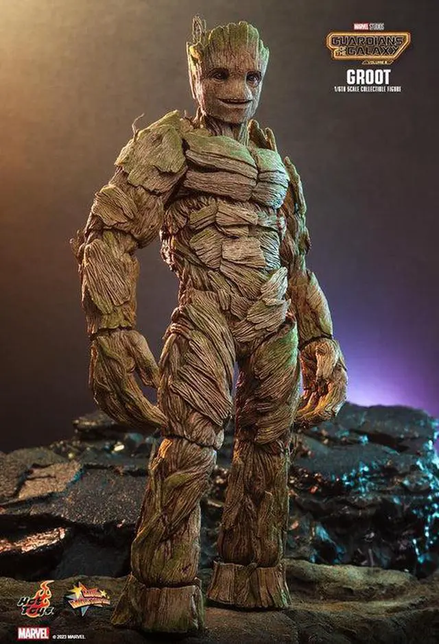Alt view image 3 of 5 - Figure Hot Toys MMS706 - Marvel Comics - Guardians Of The Galaxy Vol.3 - Groot Standard Version